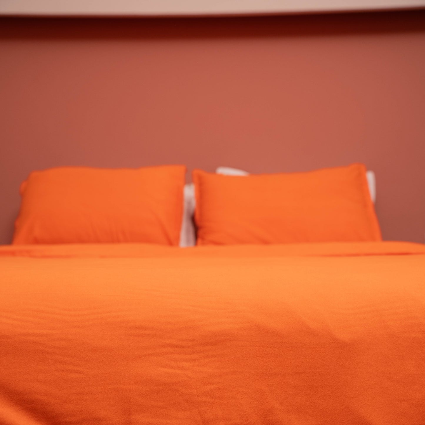 ORANGE MICROFIBER BEDSHEET