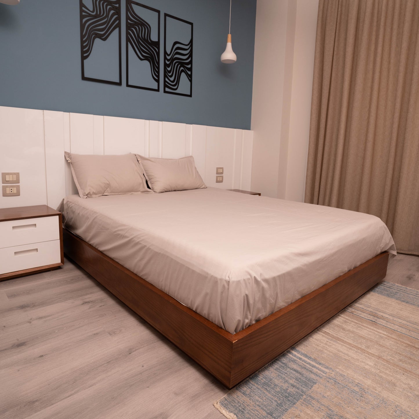 BEIGE PERCALE PREMIUM COTTON BED SHEET