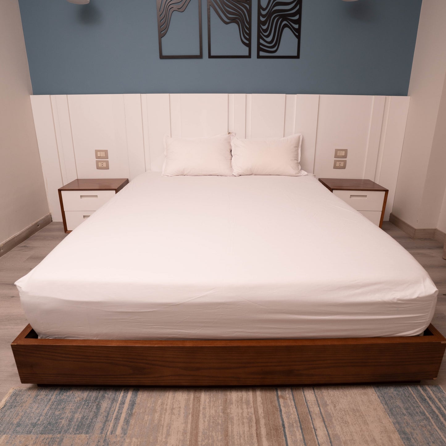 OFF WHITE PERCALE PREMIUM COTTON BED SHEET