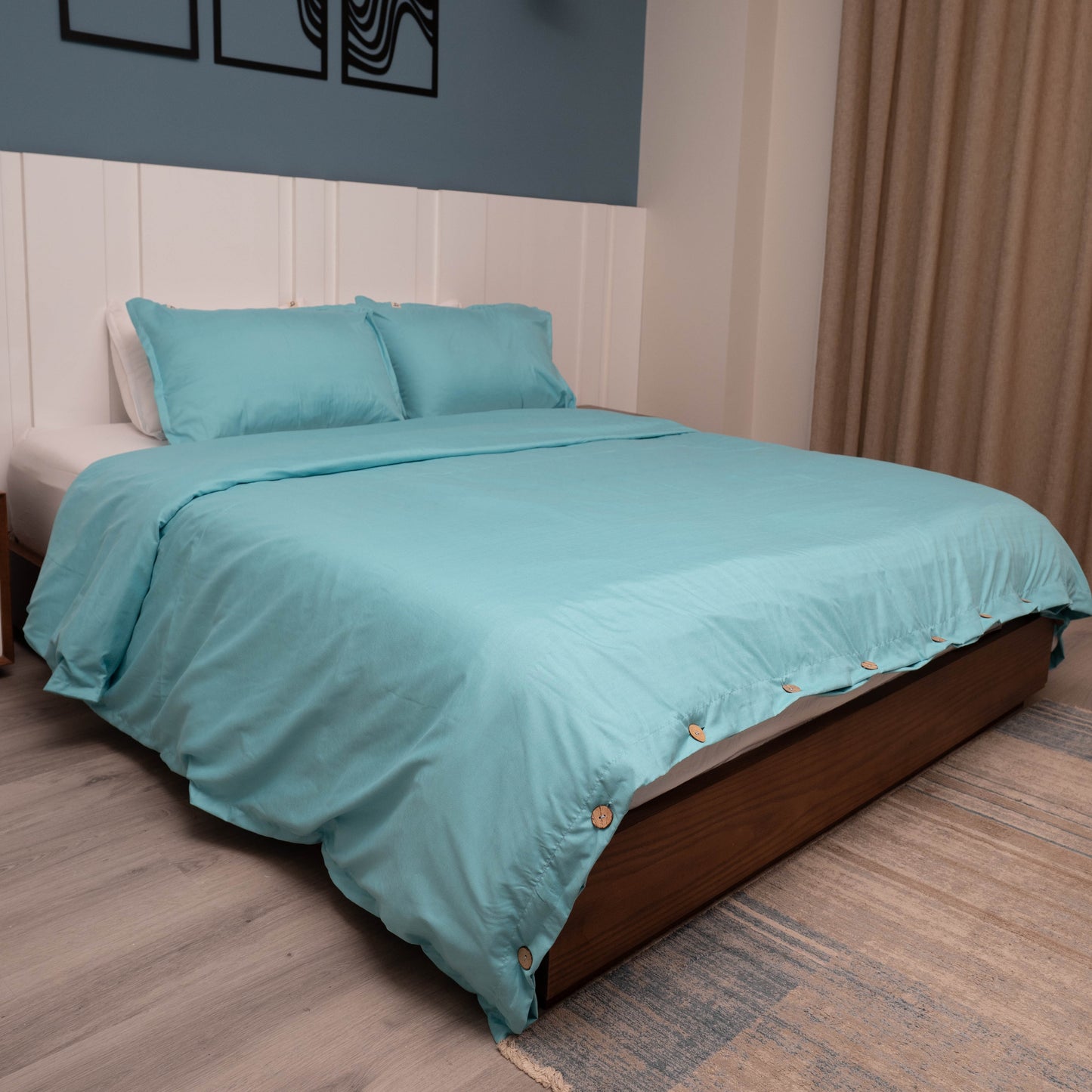 Aqua Duvet Cover