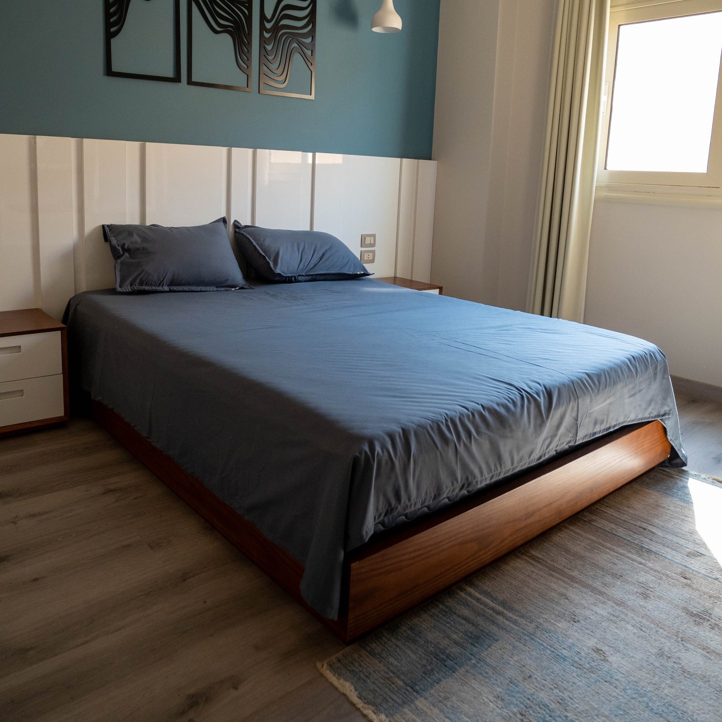 DARK GRAY PERCALE PREMIUM COTTON BED SHEET