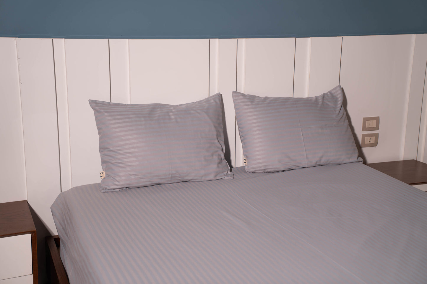 LINEA POLY-COTTON STRIPED BEDSHEET