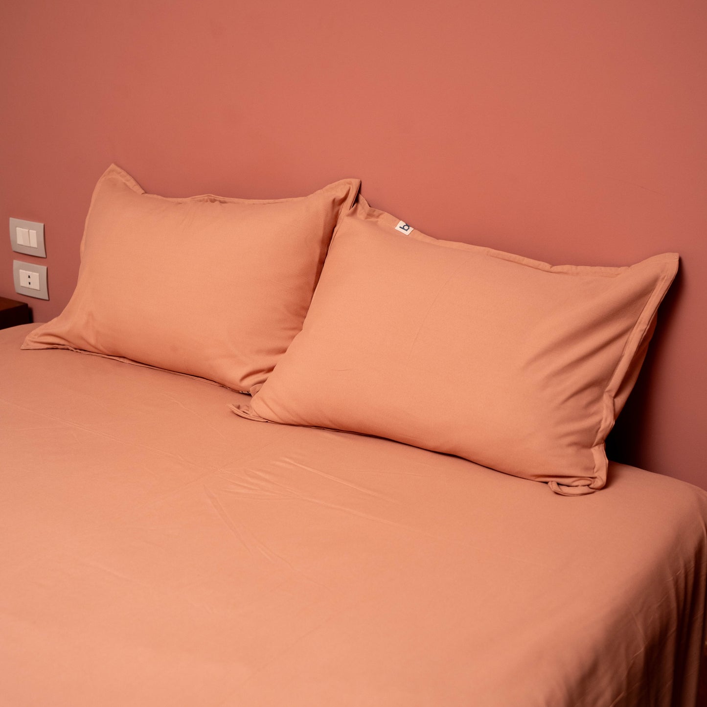 PEACH MICROFIBER BEDSHEET