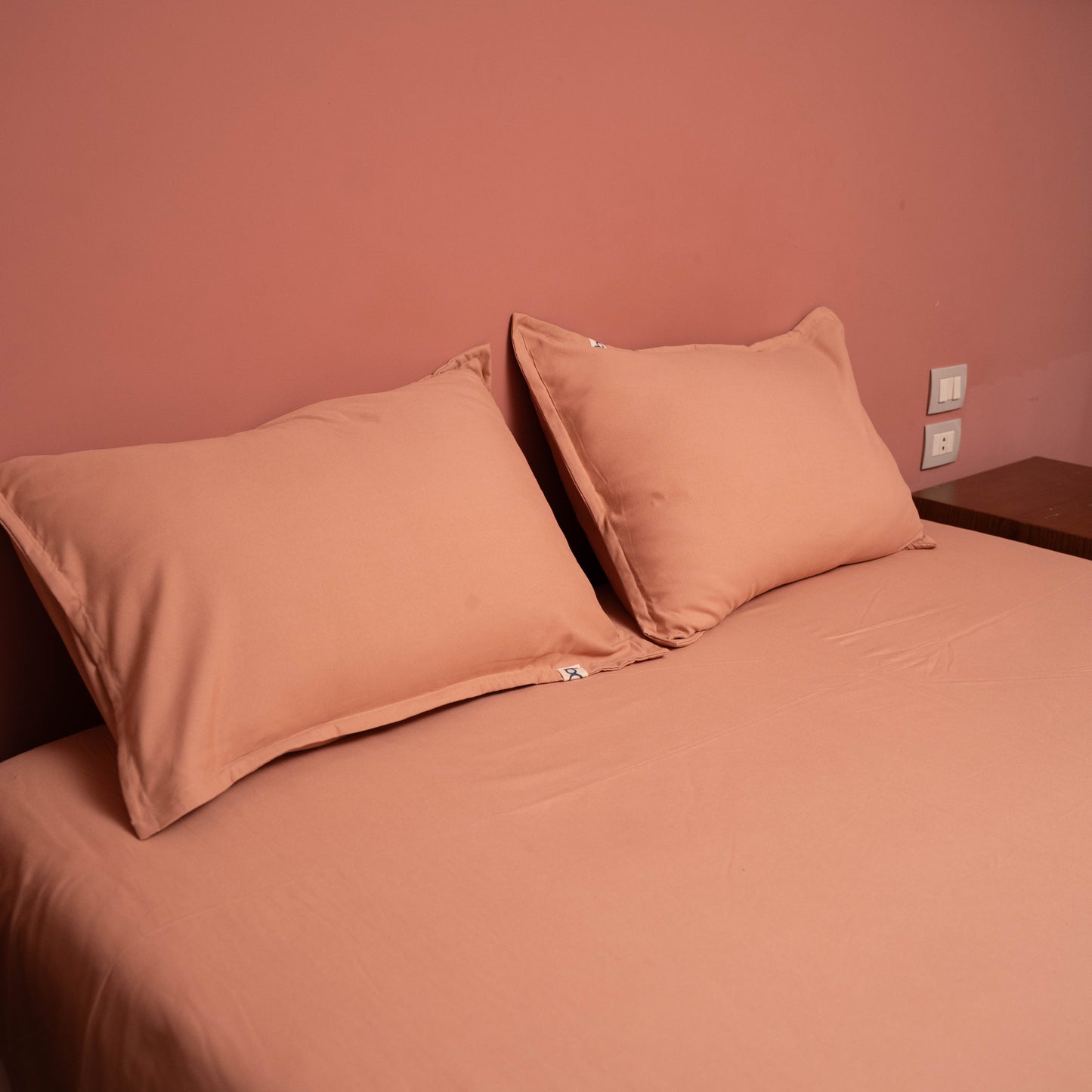 PEACH MICROFIBER BEDSHEET