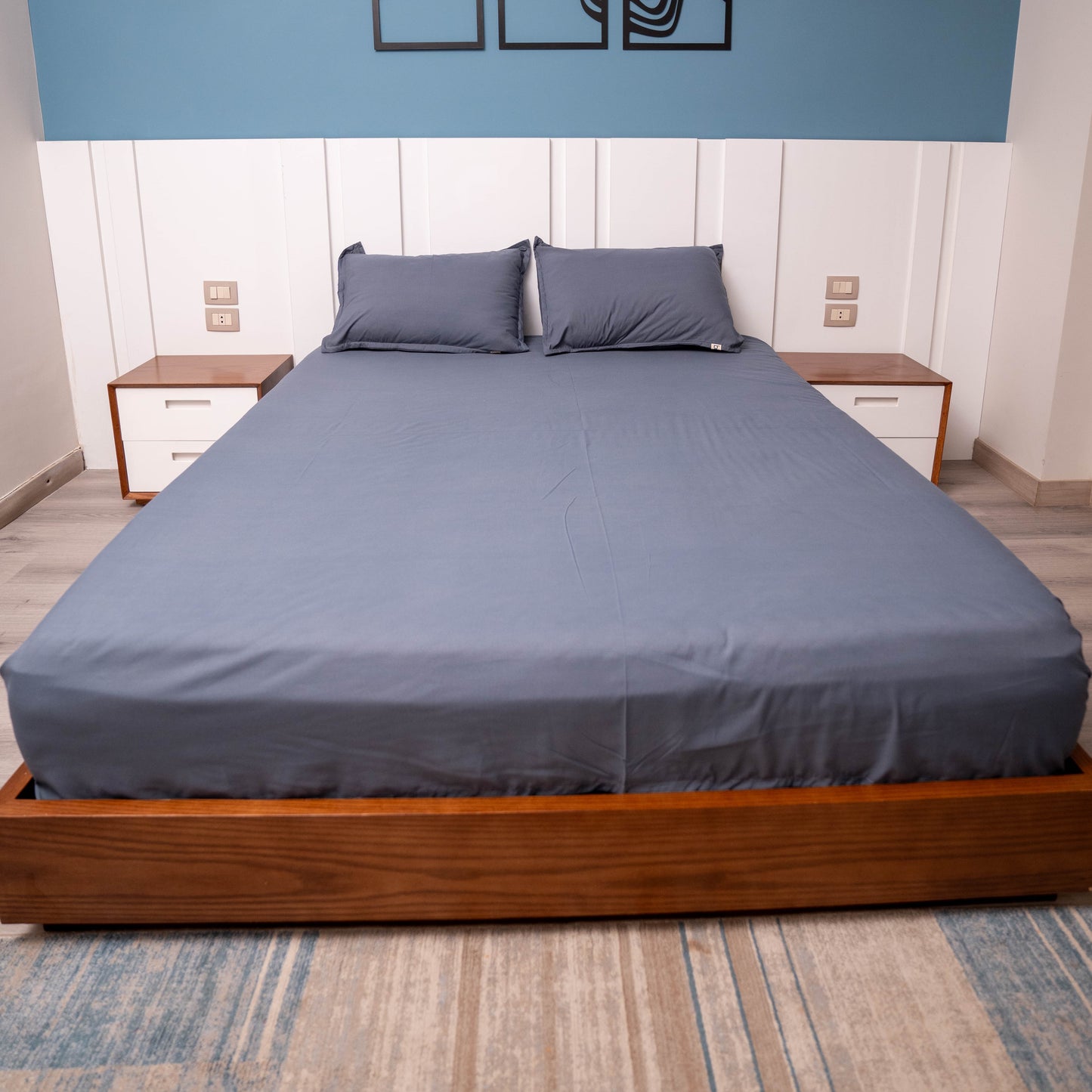 GRAY MICROFIBER BEDSHEET