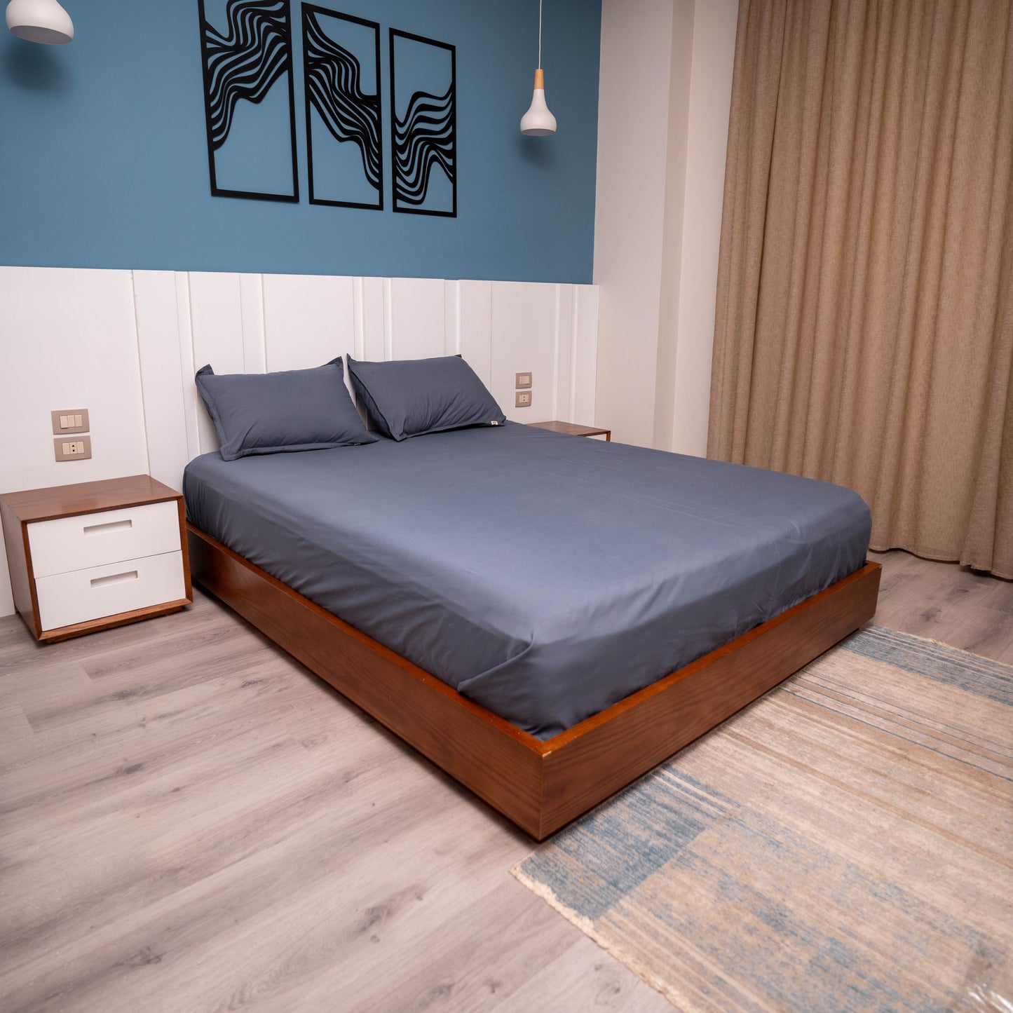DARK GRAY PERCALE PREMIUM COTTON BED SHEET