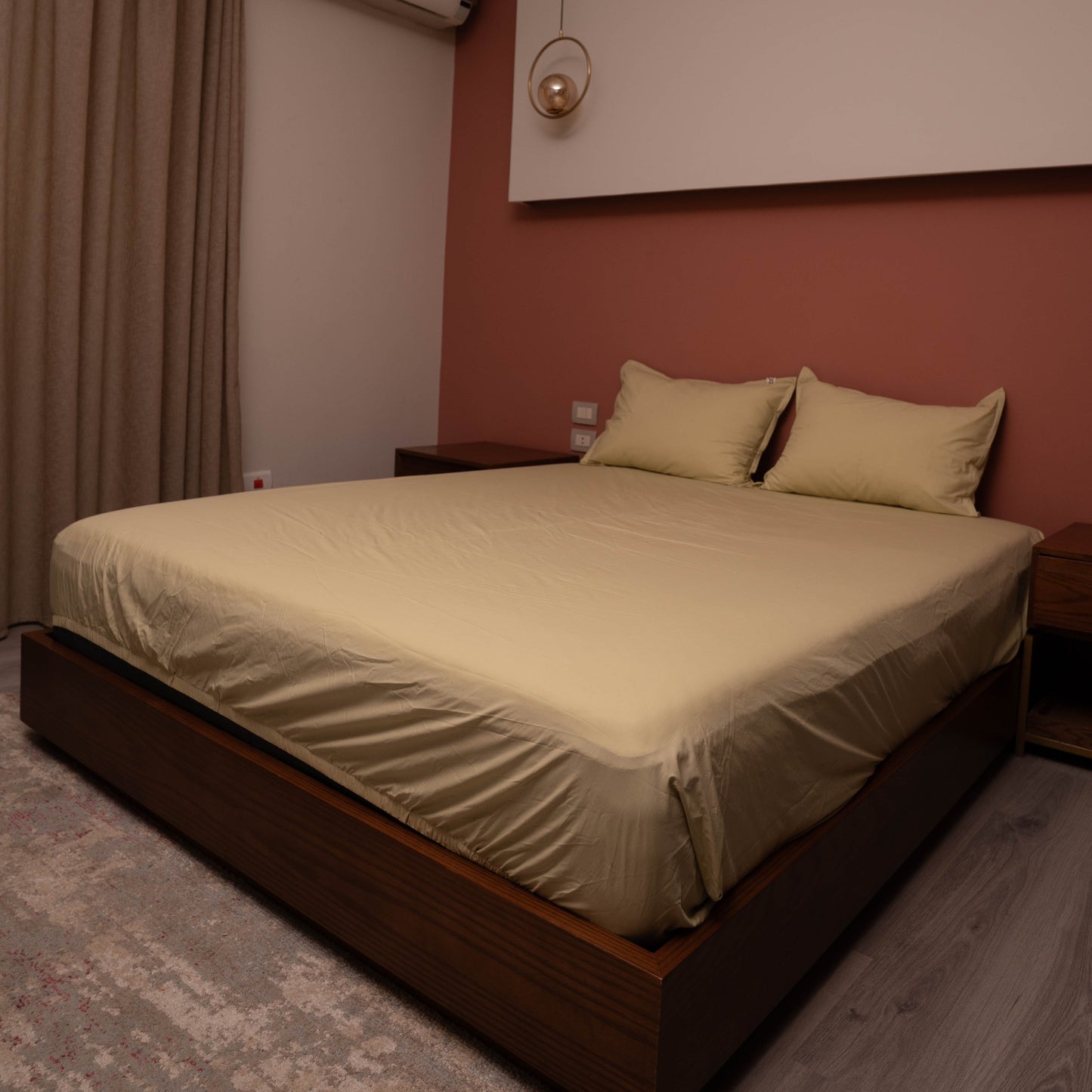 PISTACHIO PERCALE PREMIUM COTTON BED SHEET