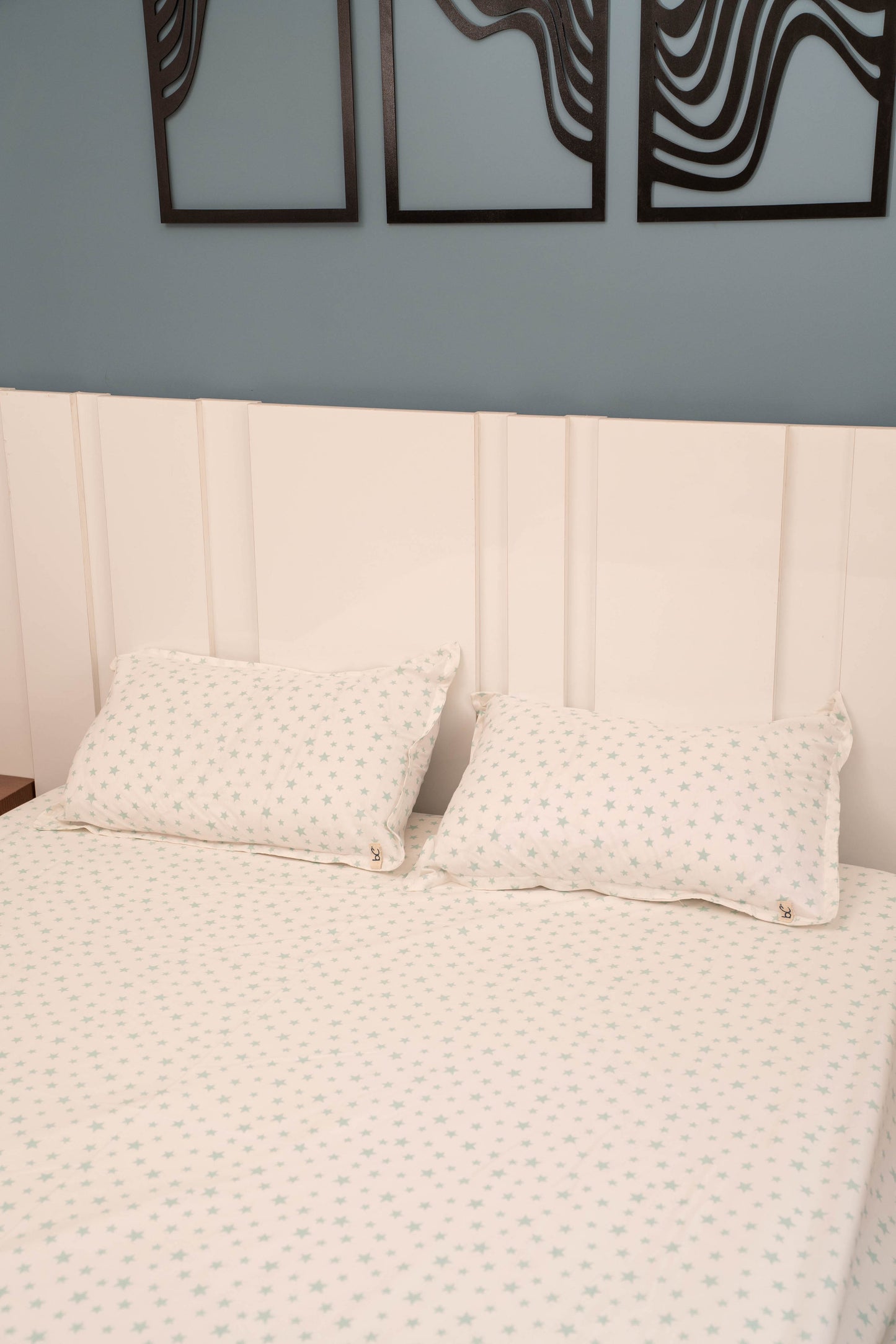 Limited Summer'25 Collection! BABY BLUE CONSTELLATIONS COTTON BEDSHEET