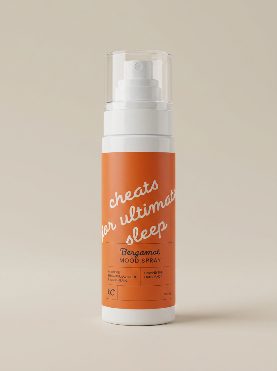 Bergamot mood spray label close-up