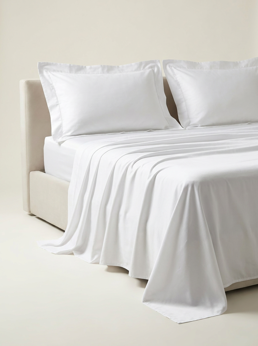 White percale set side