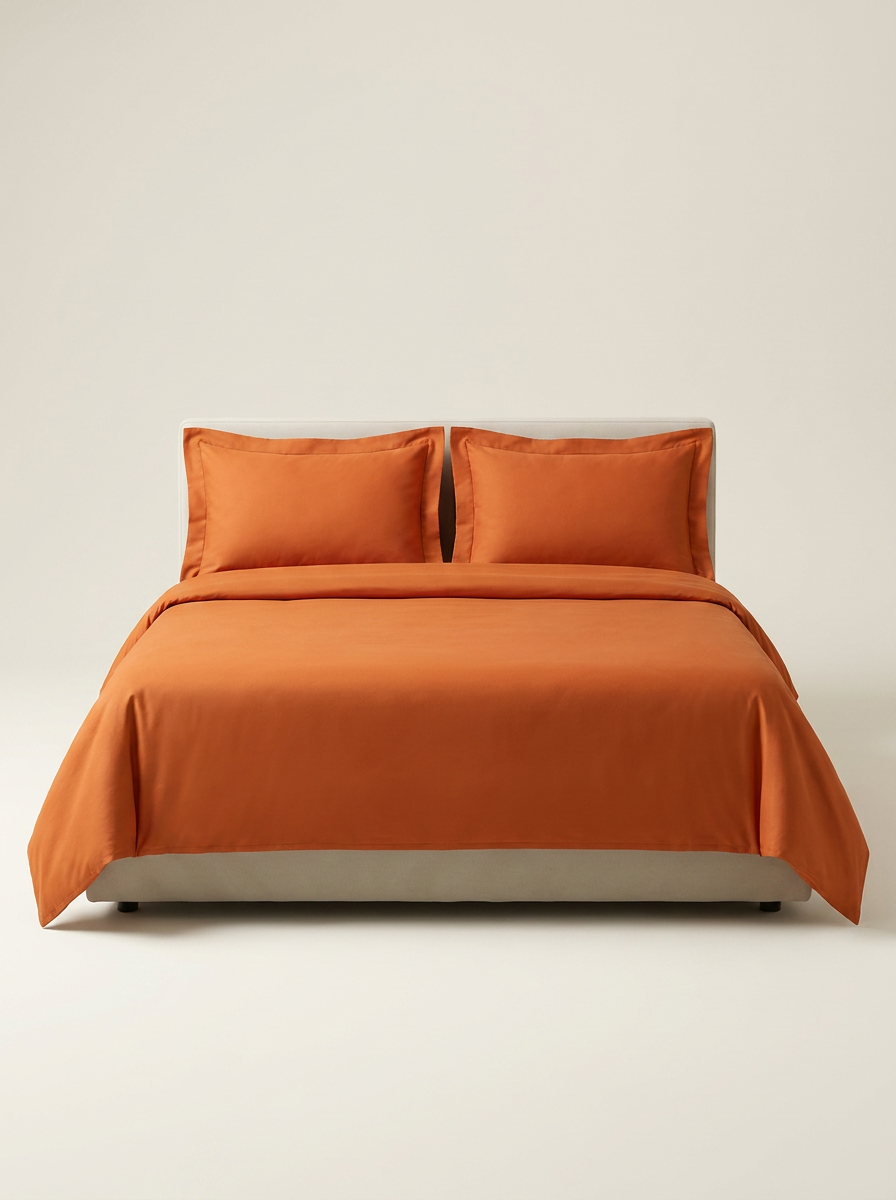 MF-COLOR Orange | Orange microfiber sheet set studio