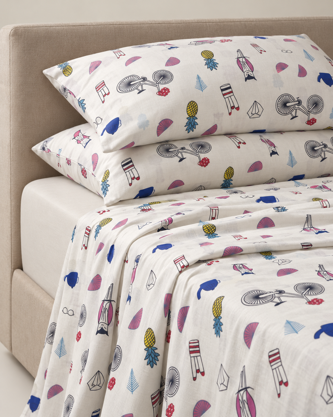 Happy Days Cotton Bedsheet Set — Playful ,Cozy