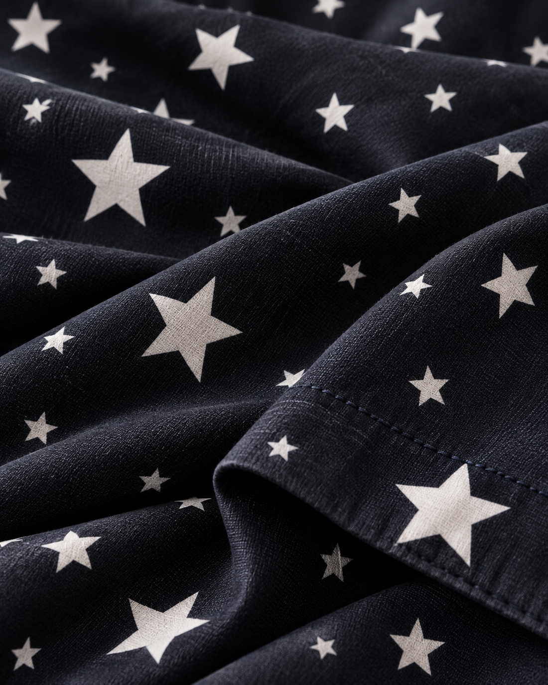 Midnight Stars Cotton Bedsheet Set — Dream Under the Stars
