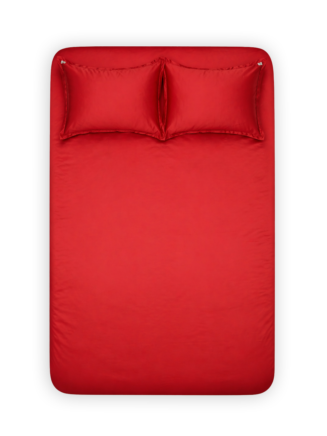 Satin bedsheet set displayed on bed — BedCheats Egypt