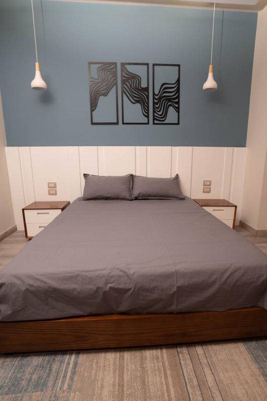 GRAY SATIN BEDSHEET