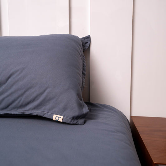 DARK GRAY PERCALE PREMIUM COTTON BED SHEET