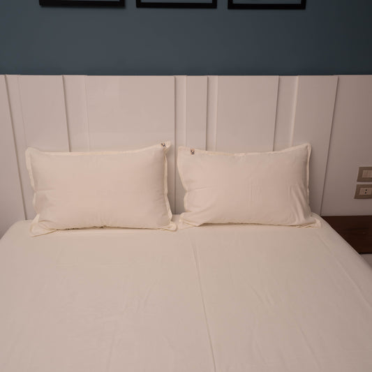 OFF WHITE MICROFIBER BEDSHEET