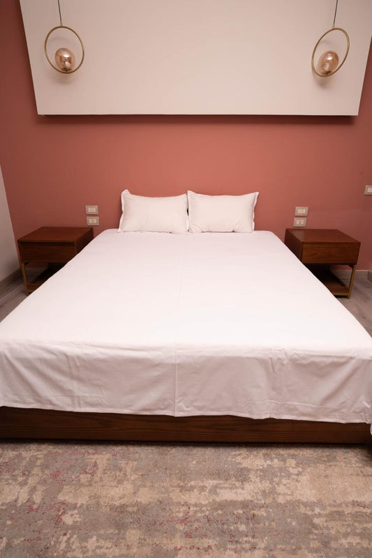 WHITE SATIN BEDSHEET