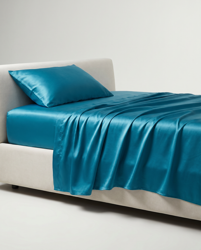SATIN-COLOR Azure Blue 2 | Azure Blue satin drape