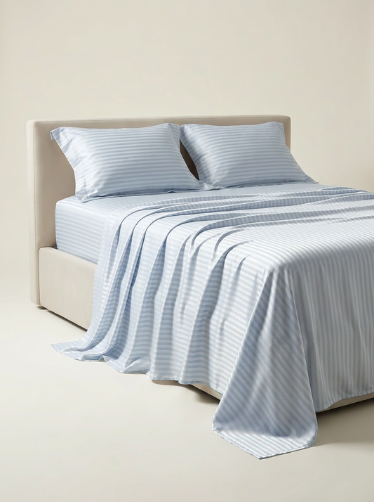 STRIPE-COLOR Gray 2 | Gray striped satin side