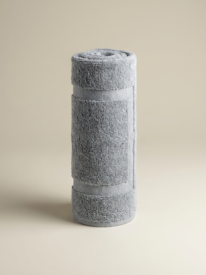 Cotton bathmat rolled