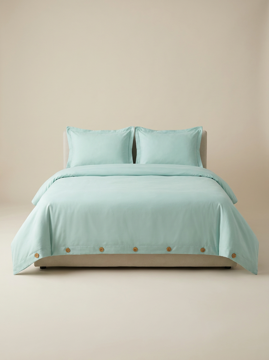 DUVET-COLOR mint | Mint microfiber duvet cover set studio