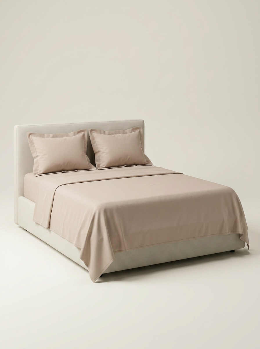 PERCALE-COLOR Beige | Beige percale set studio
