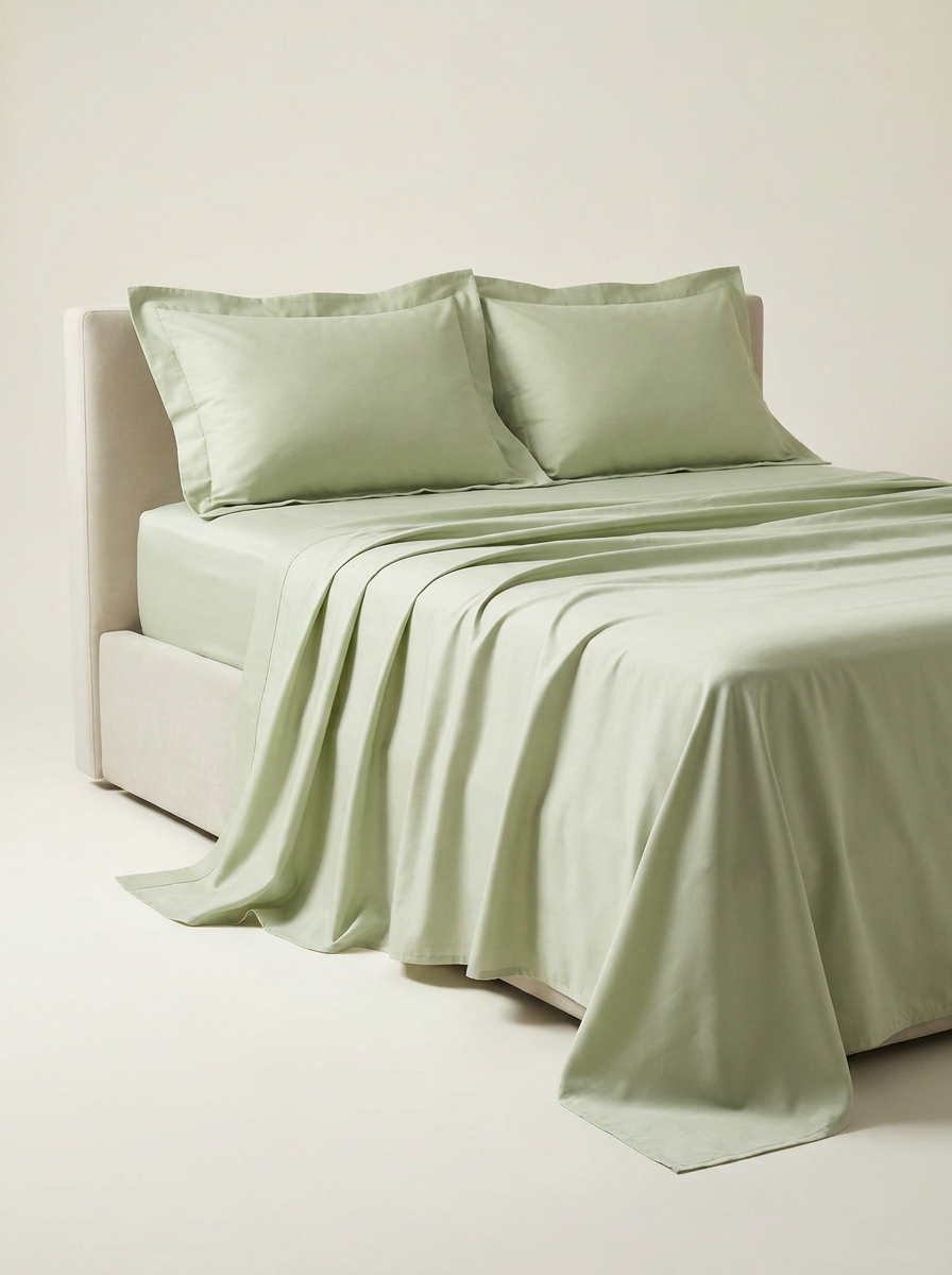 Pistachio percale set side