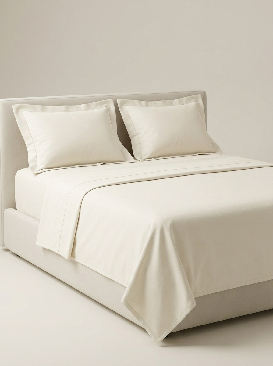 PERCALE-COLOR Off-white | Off-white percale set studio