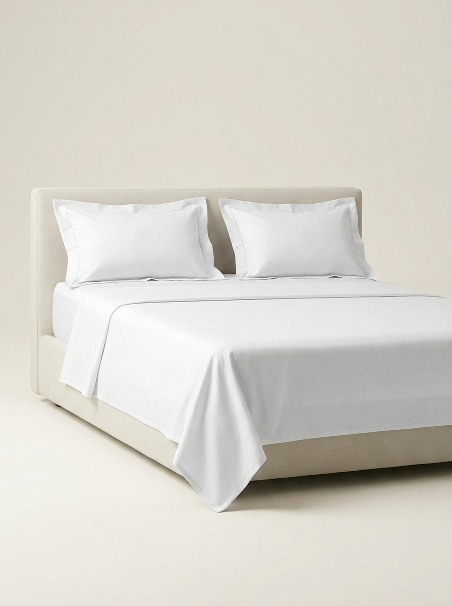 PERCALE-COLOR White | White percale set studio
