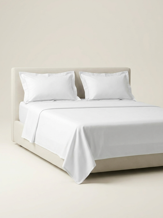 PERCALE-COLOR White | White percale set studio