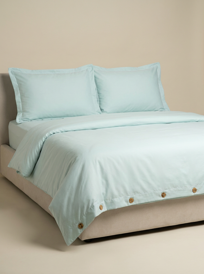 DUVET-COLOR mint | Mint microfiber duvet set studio
