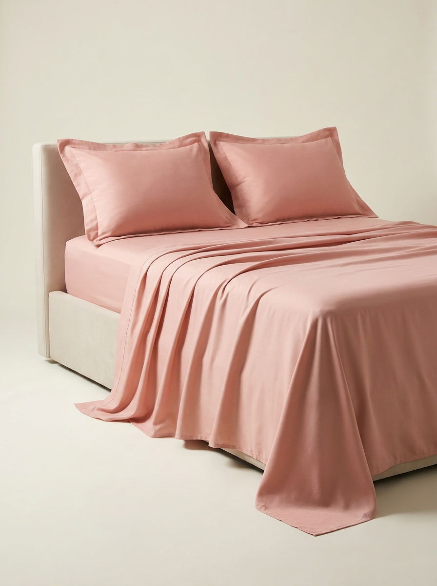 Rose microfiber sheet set side