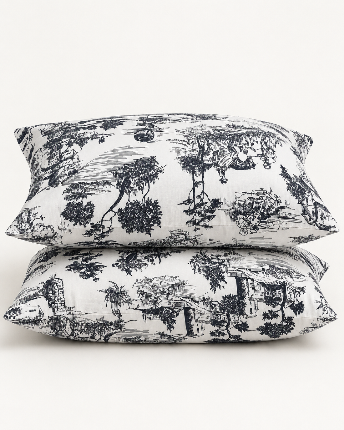 Vintage Toile Cotton Bedsheet Set — Style,Comfort