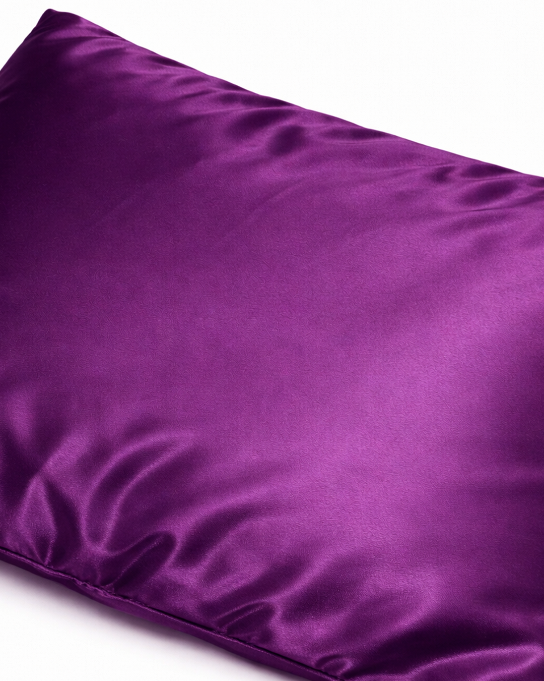 Purple satin pillowcase fabric texture
