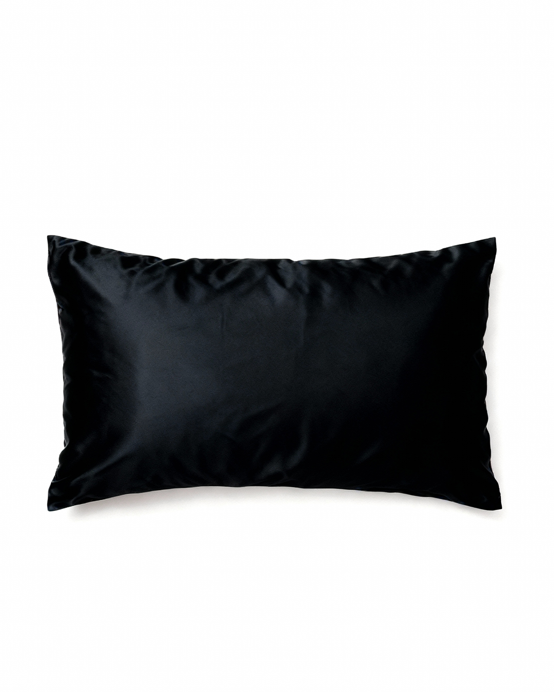 PILLOWCASE-COLOR Black | Black satin pillowcase studio