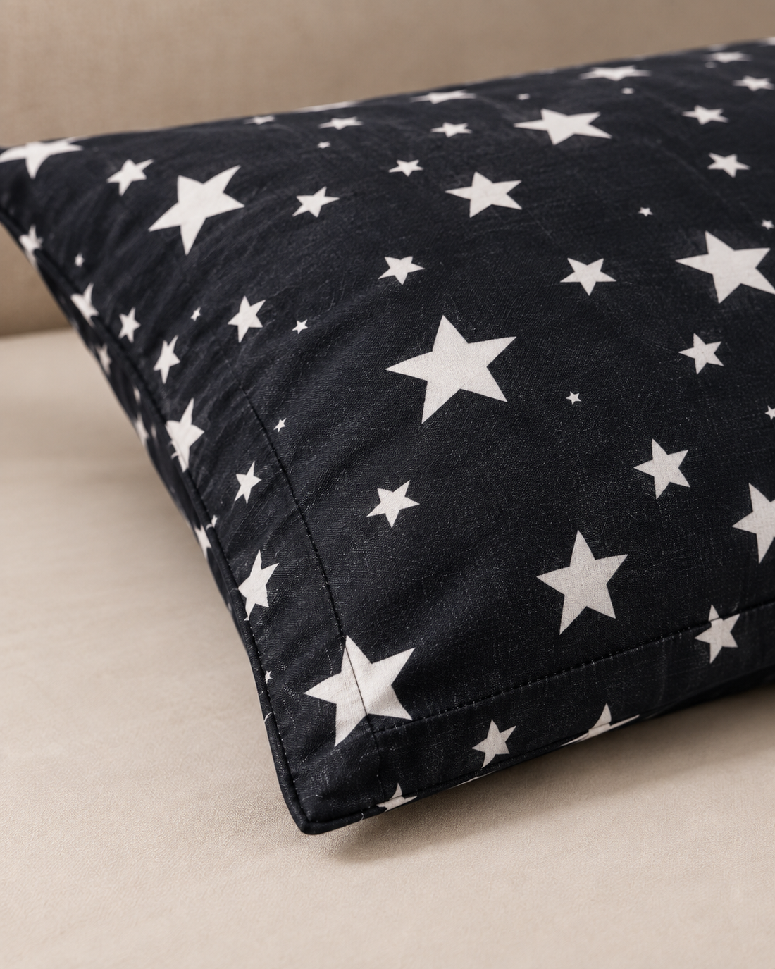 Midnight Stars Cotton Bedsheet Set — Dream Under the Stars
