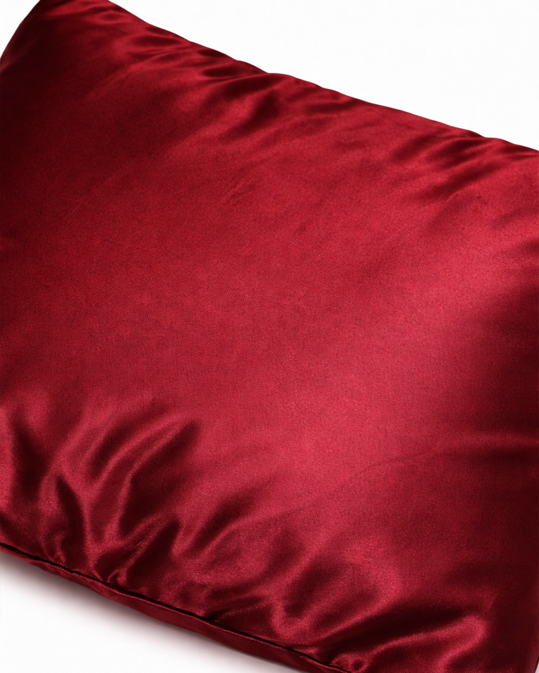 Burgundy satin pillowcase fabric texture