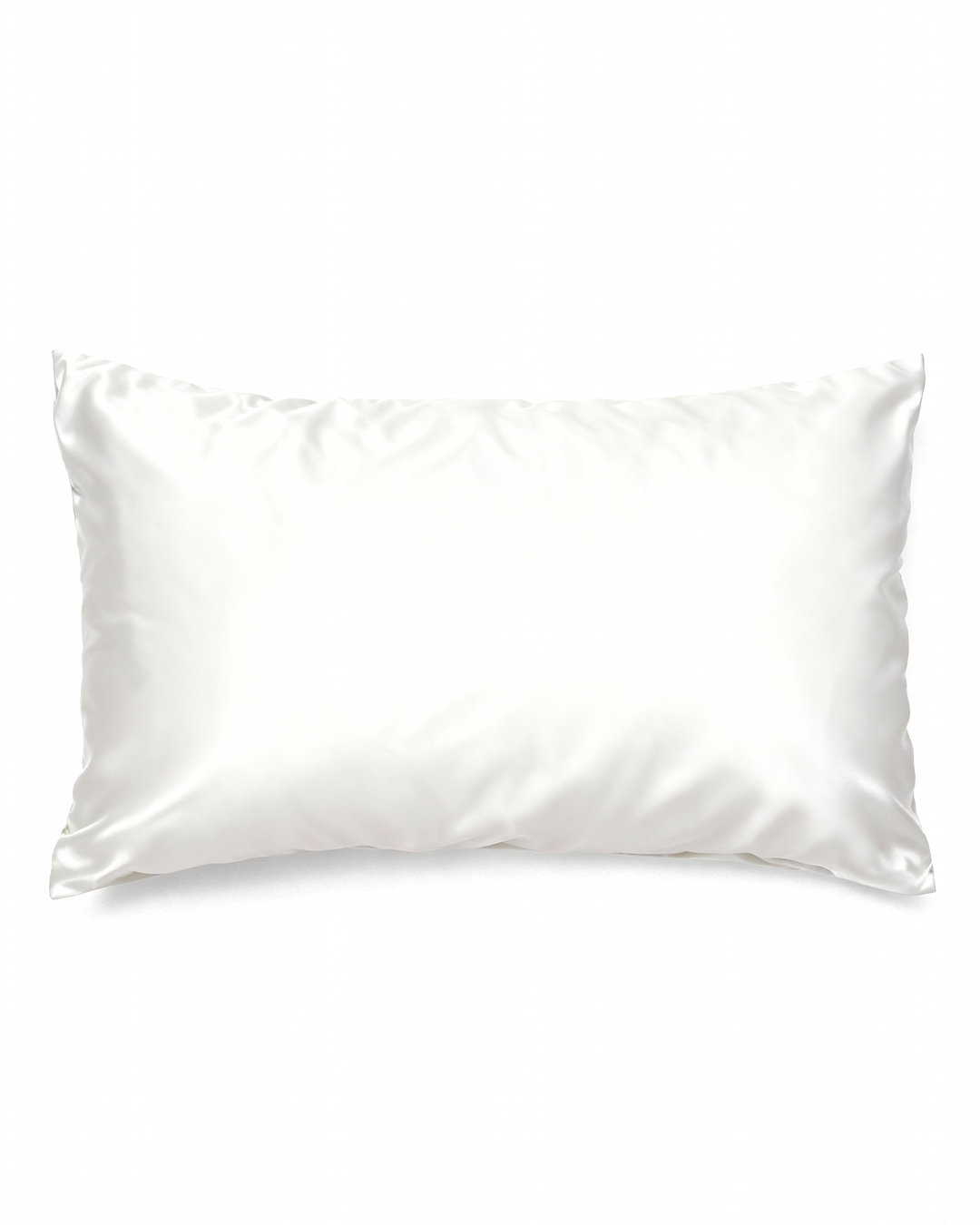 PILLOWCASE-COLOR White | White satin pillowcase studio
