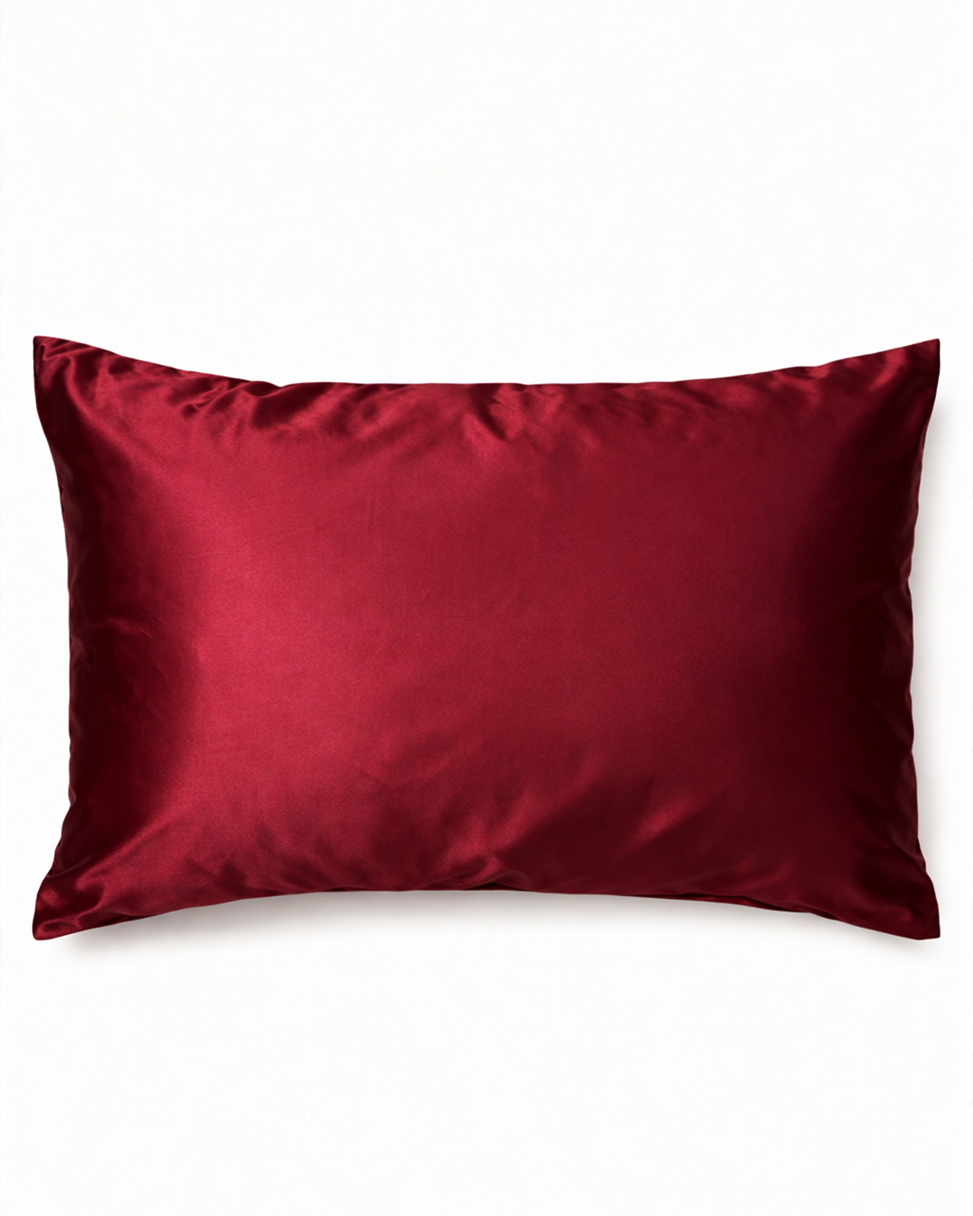 PILLOWCASE-COLOR Burgundy | Burgundy satin pillowcase studio