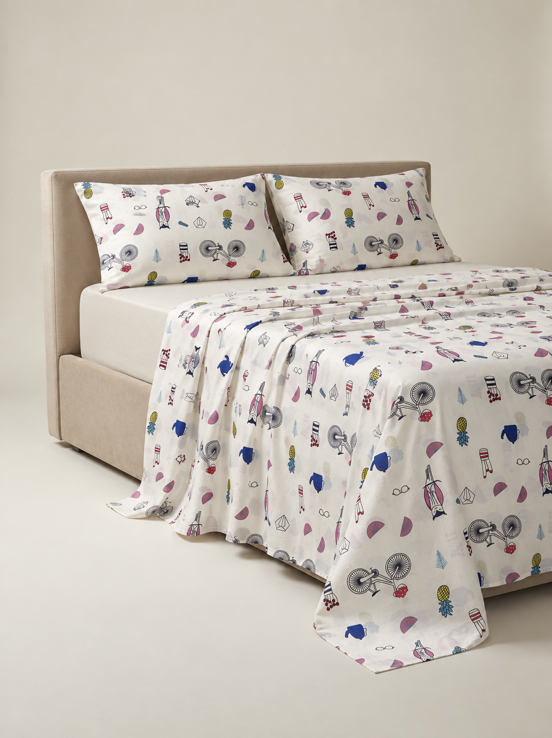 Happy Days Cotton Bedsheet Set — Playful ,Cozy