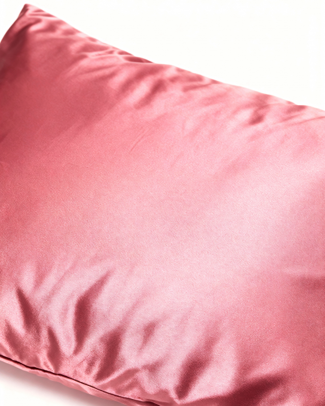 Dusty rose satin pillowcase fabric texture