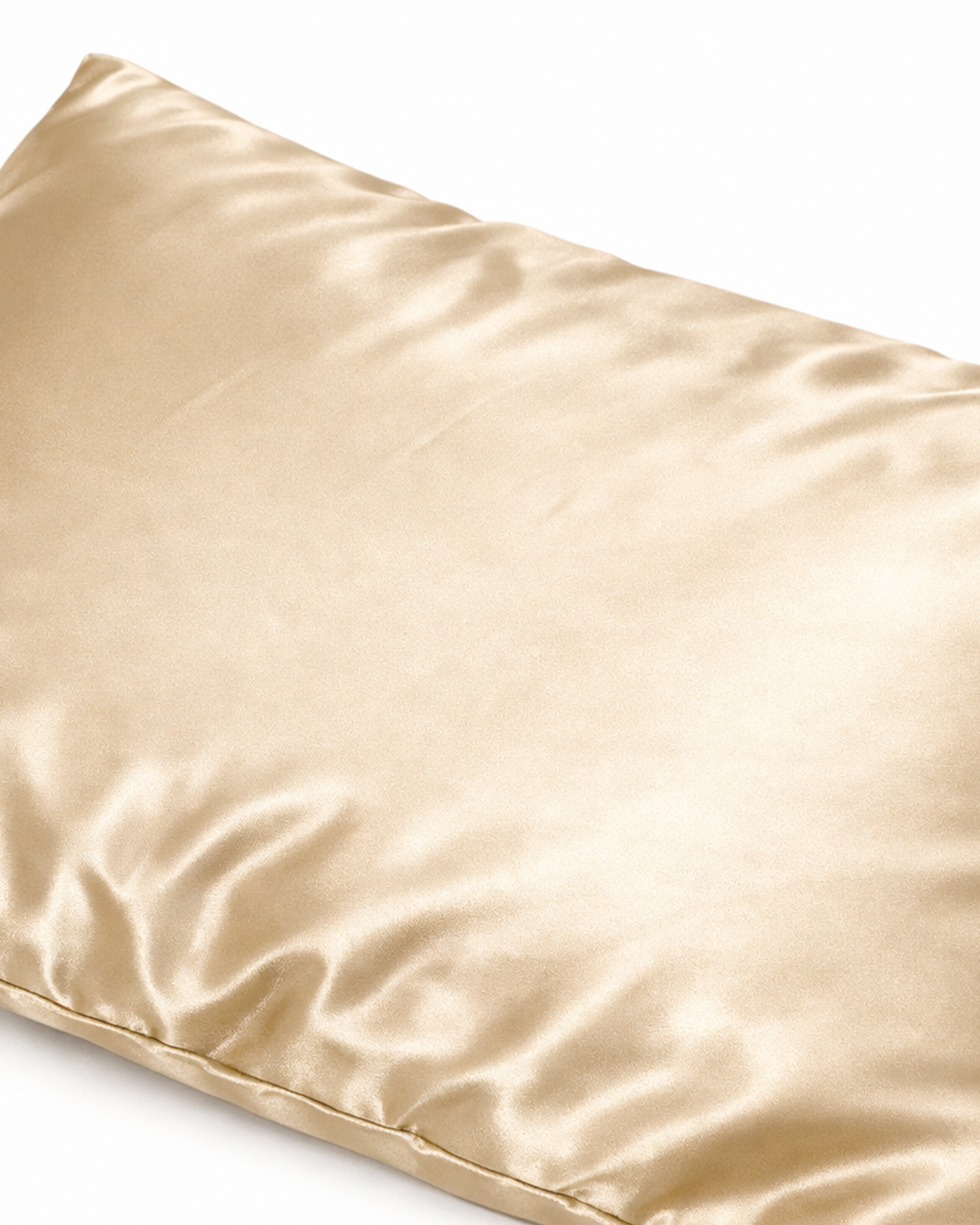 Gold satin pillowcase fabric texture